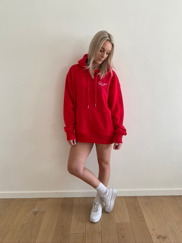 RED - RELAXED HOODIE SWEATSHIRT RENAIX LOGO