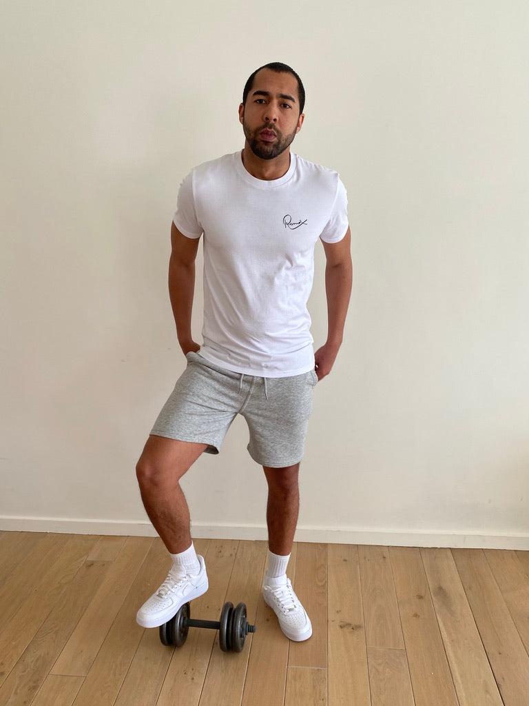WHITE - STRAIGHT FIT T-SHIRT - RENAIX LOGO