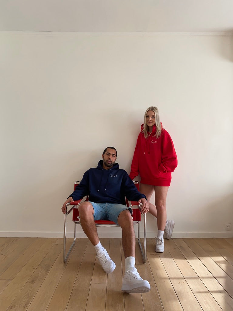 FRENCH NAVY - RELAXED HOODIE SWEATSHIRT