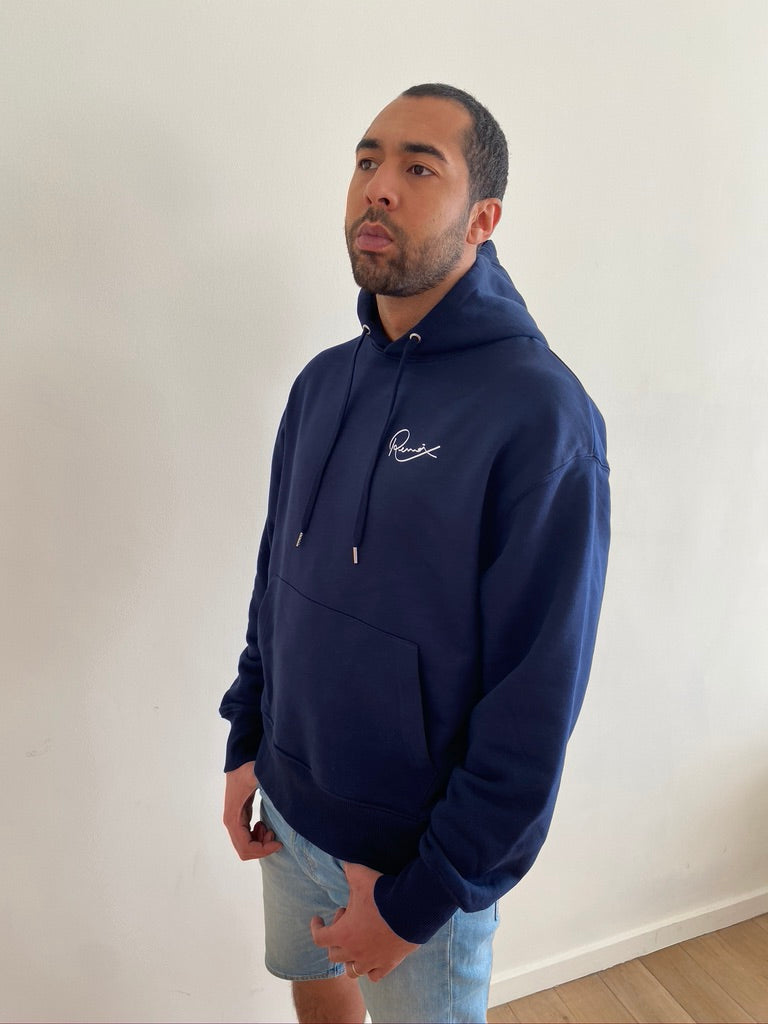FRENCH NAVY - RELAXED HOODIE SWEATSHIRT