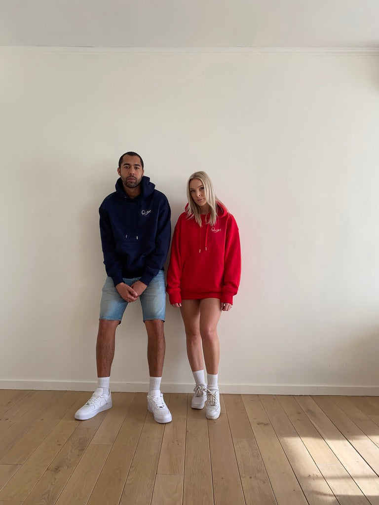 RED - RELAXED HOODIE SWEATSHIRT RENAIX LOGO