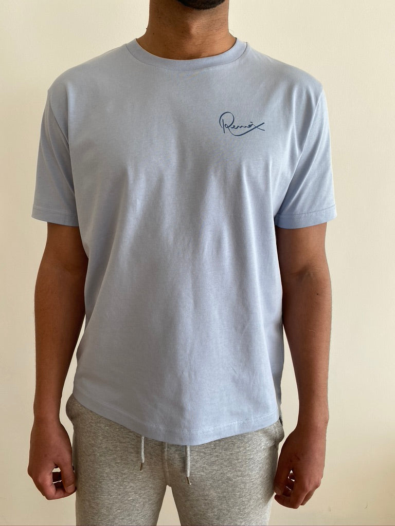 SERENE BLUE - BOX-FIT T-SHIRT - RENAIX LOGO