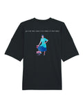 BLACK - OVERSIZED HIGH NECK T-SHIRT