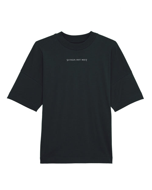 BLACK - OVERSIZED HIGH NECK T-SHIRT