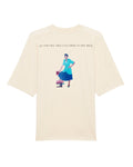 OFF WHITE - UNISEX OVERSIZED HIGH NECK T-SHIRT