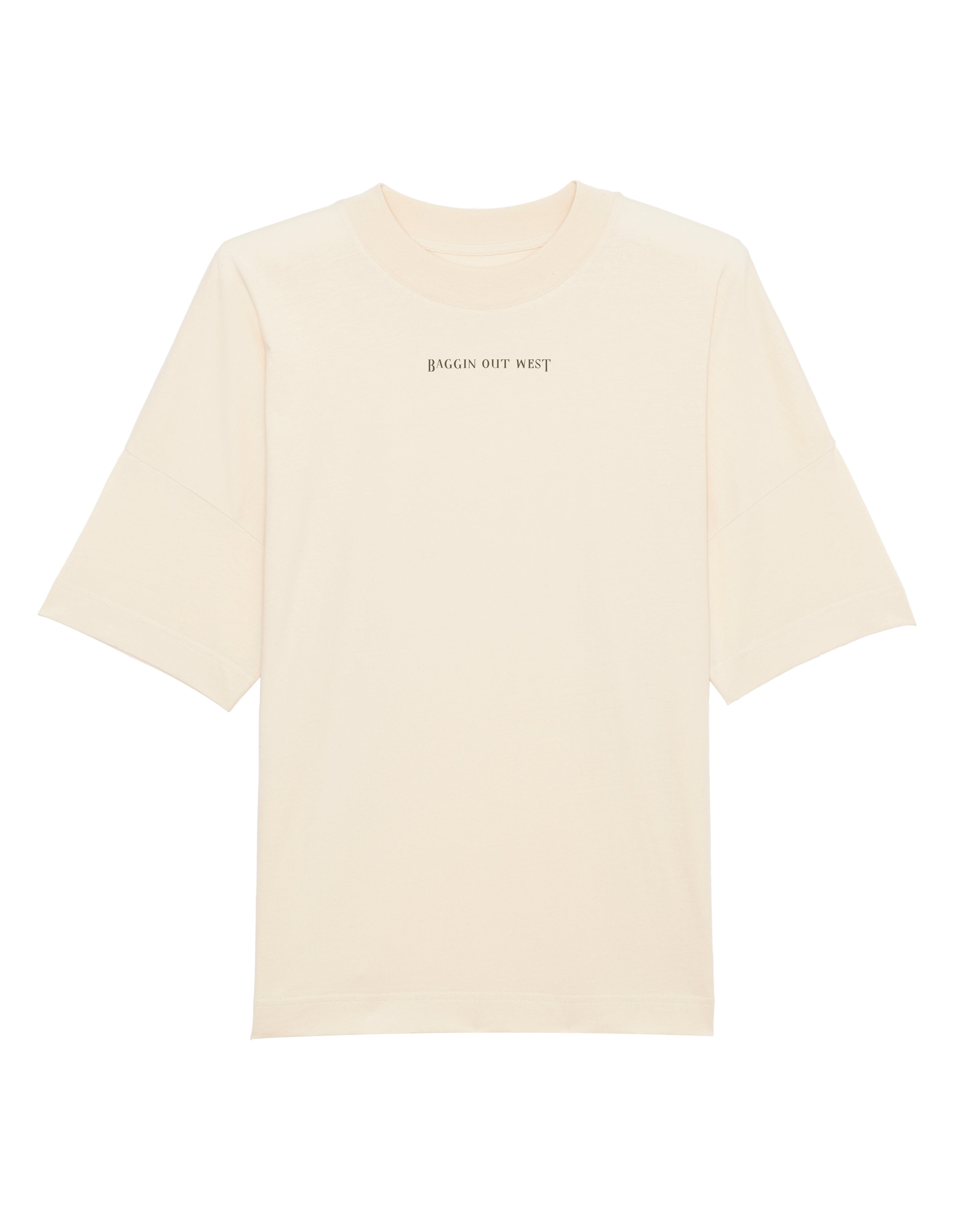 OFF WHITE - UNISEX OVERSIZED HIGH NECK T-SHIRT