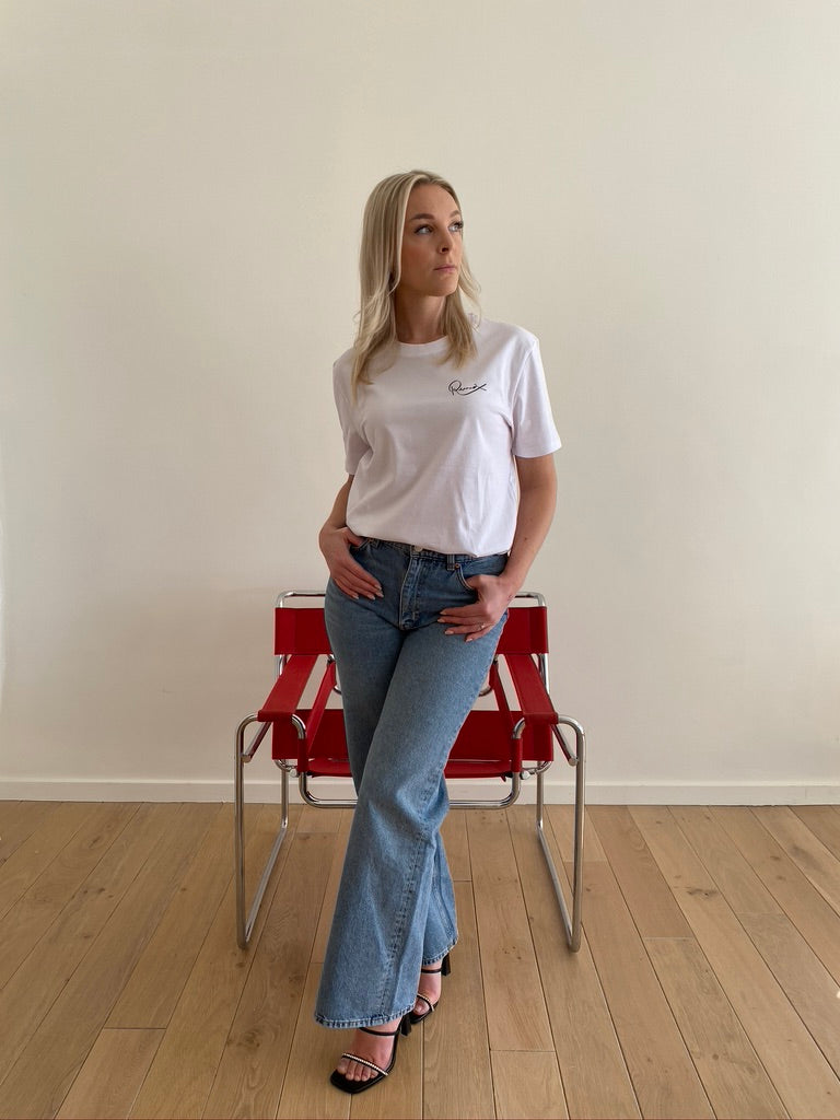 WHITE - STRAIGHT FIT T-SHIRT - RENAIX LOGO