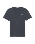 DRYED BLACK GARMENT DYED T-SHIRT - RENAIX LOGO