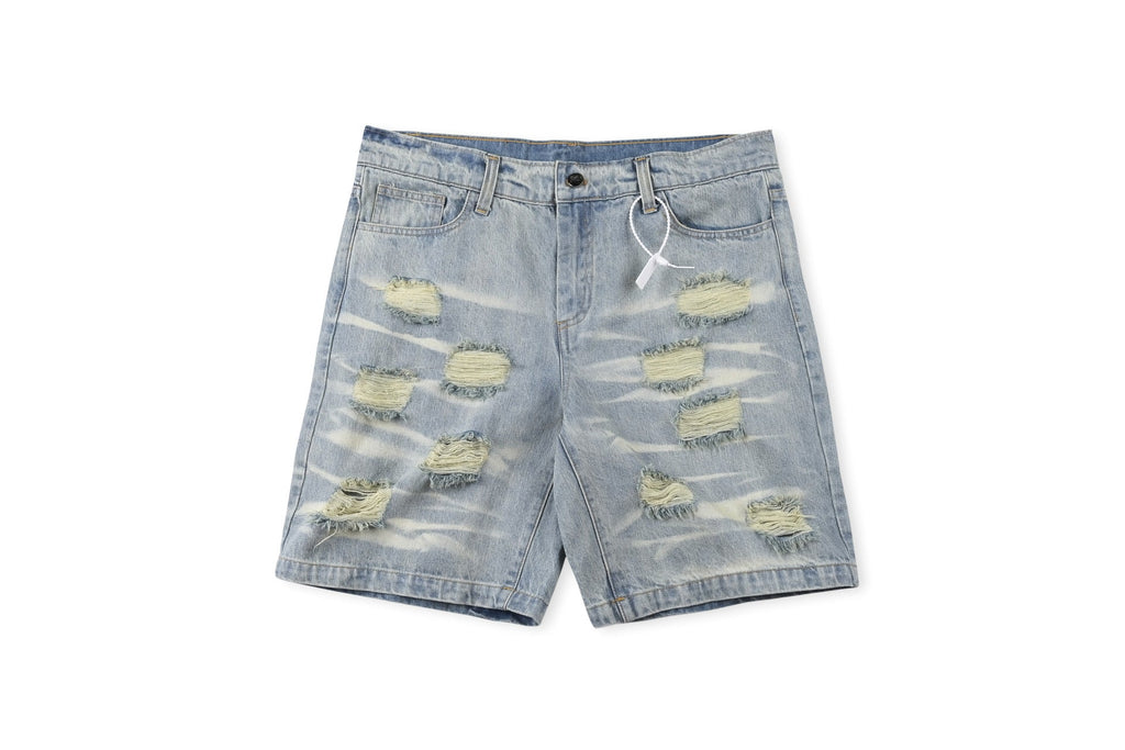 Hellstar Shorts Ripped Denim Sounds like Heaven Casual Pants