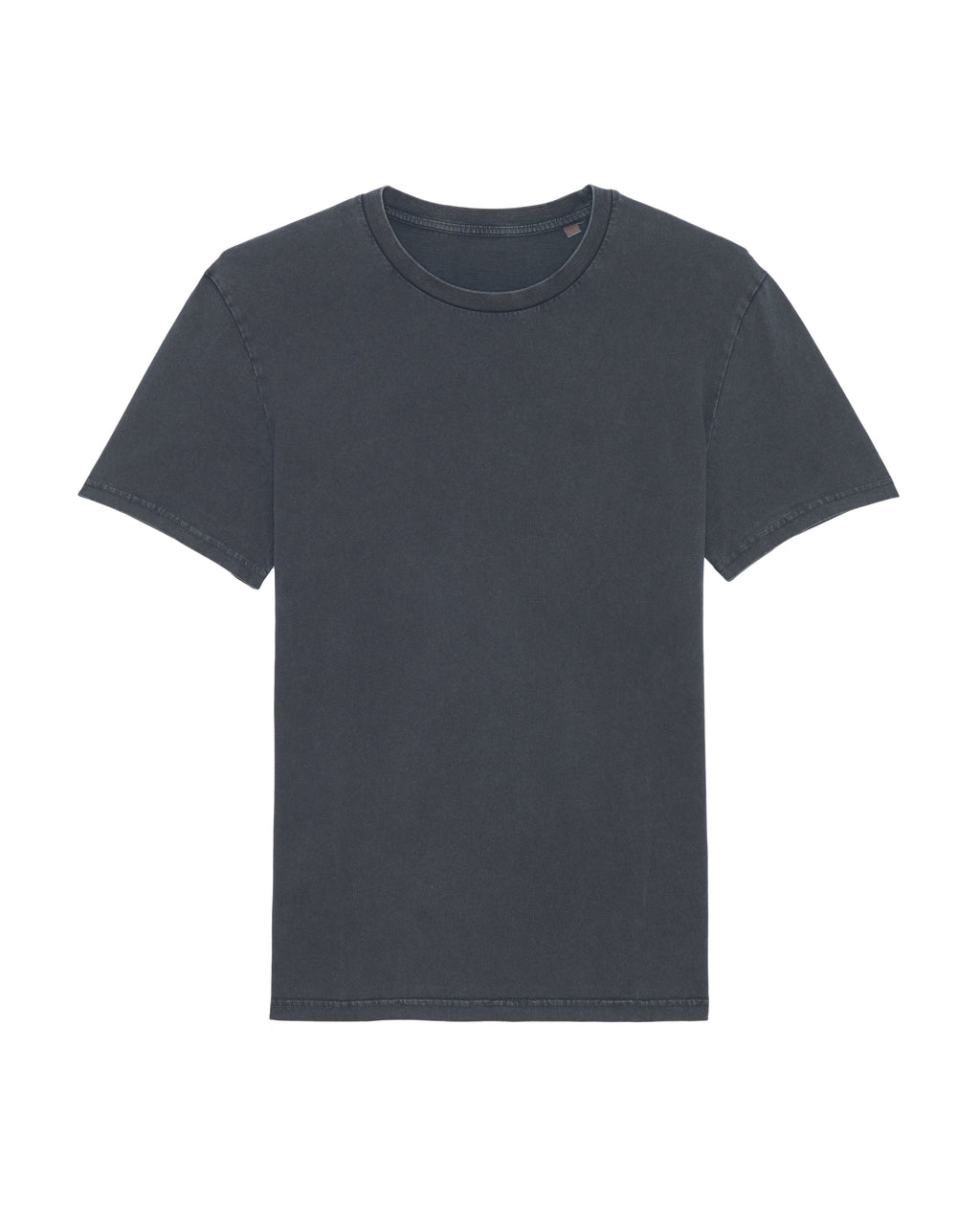 DRYED BLACK GARMENT DYED T-SHIRT - RENAIX LOGO