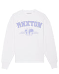 WHITE & FLASH BLUE RNXTON OVERSIZED SWEATER