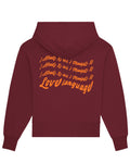 BURGUNDY - RELAXED HOODIE SWEATSHIRT