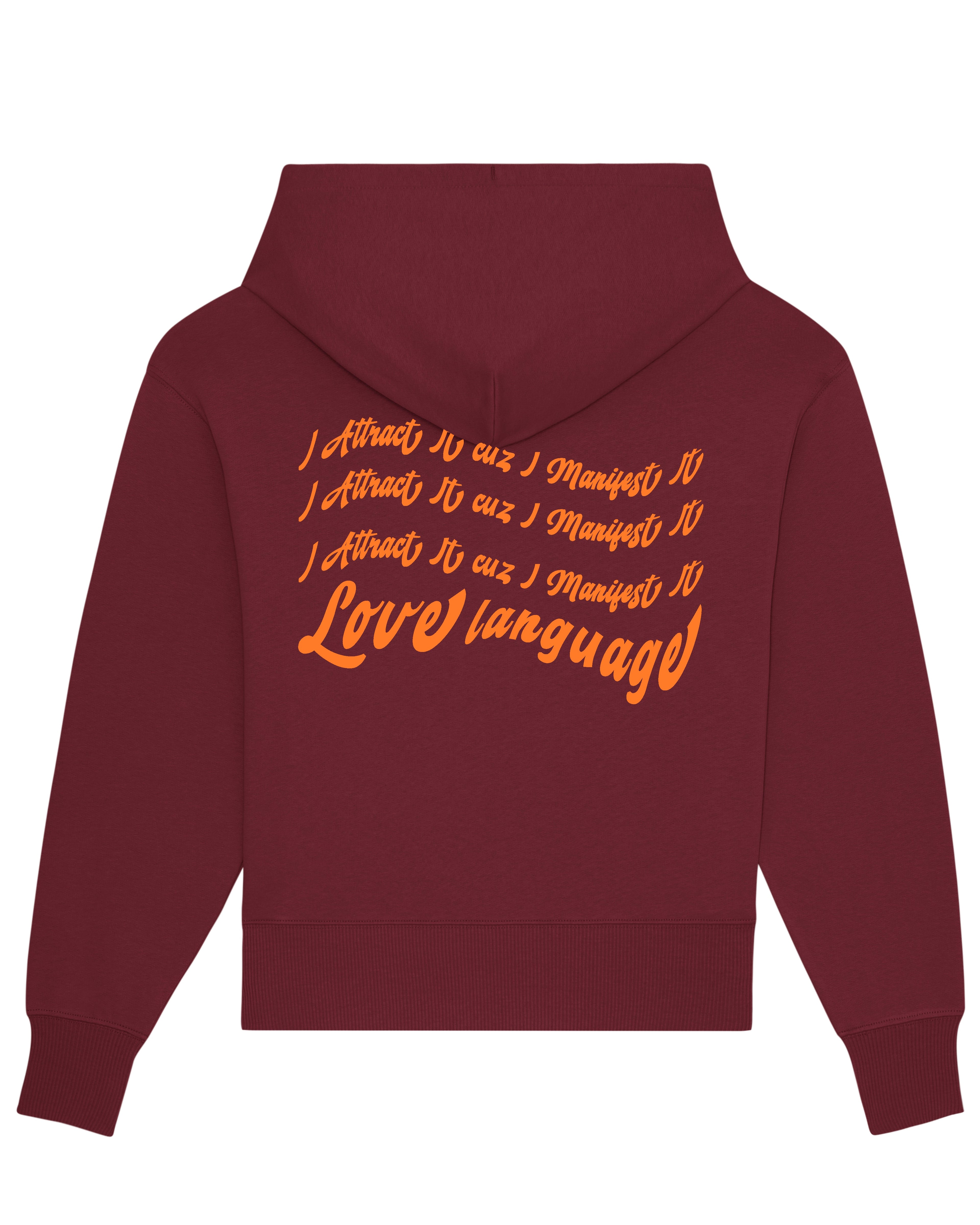 BURGUNDY - RELAXED HOODIE SWEATSHIRT